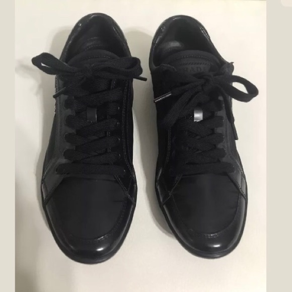 Prada nylon and leather ballerina sneakers size 37 - Picture 3 of 10